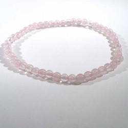 Bracelet en Quartz Rose perles rondes 4mm