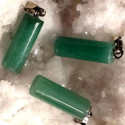 Pendentif tube en aventurine