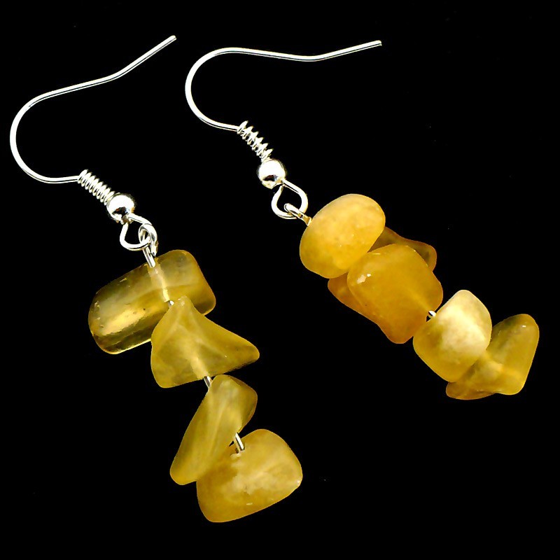 Boucles d'oreilles baroques en calcite orange