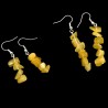 Boucles d'oreilles baroques en calcite orange