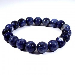 bracelet en sodalite perles rondes 10mm