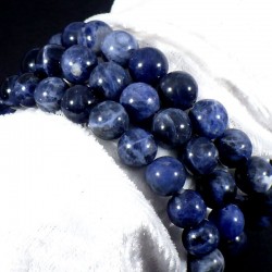 bracelet en sodalite perles rondes 10mm