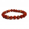 bracelet en jaspe rouge perles rondes 8mm