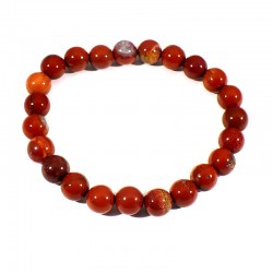 bracelet en jaspe rouge perles rondes 8mm