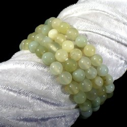 Bracelet en new jade perles rondes 8mm