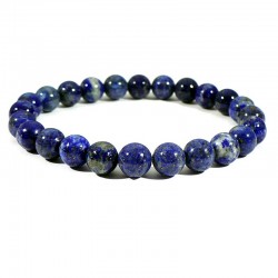 Bracelet en Lapis Lazuli perles rondes 8mm