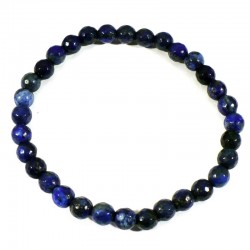 Bracelet en Lapis Lazuli perles facettées 6mm