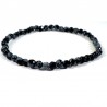 Bracelet en Obsidienne neige perles facettées 4mm