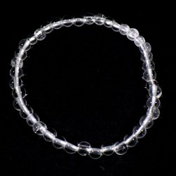 Bracelet enfant en cristal de roche perles rondes 4mm
