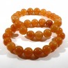 Bracelet en aventurine orange perles rondes 10mm