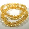 Bracelet en citrine perles rondes 8mm