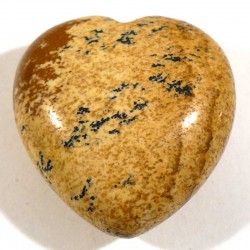 Pendentif coeur en jaspe paysage (kalahari) 3cm