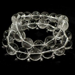 Bracelet en cristal de roche perles rondes 12mm