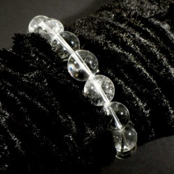 Bracelet en cristal de roche perles rondes 12mm