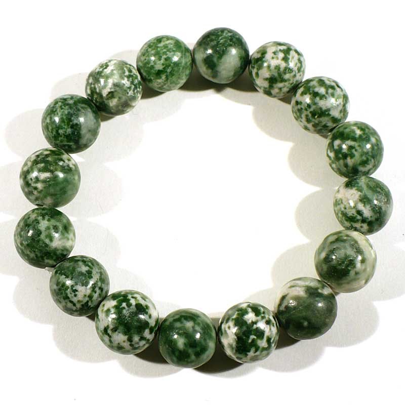 Bracelet en agate arbre perles rondes 12mm