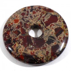 Pendentif donuts en jaspe bréchique 3cm