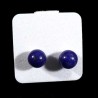 puces d'oreilles en lapis-lazuli tige argent